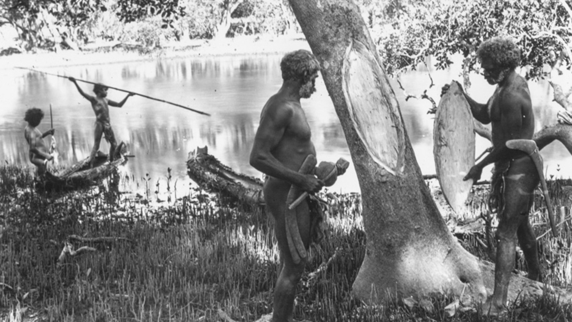 Coastal aboriginal people from the Port Macquarie area in the 1920s. Photo: Thomas Dick